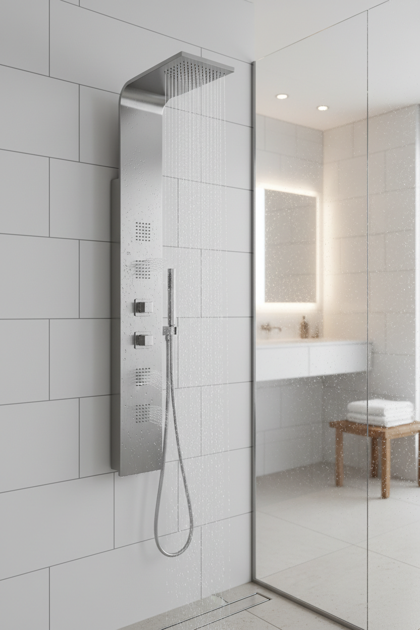 Colonne de douche hydromassante : jets de massage et détente au quotidien Image