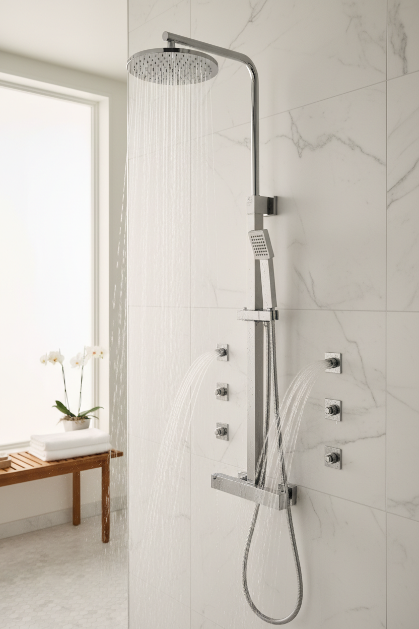 Colonne de douche thermostatique : confort et sécurité au quotidien Image
