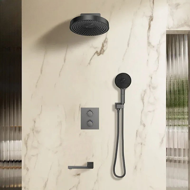 Colonne de Douche Encastrable Thermostatique – Pluie & Cascade Image