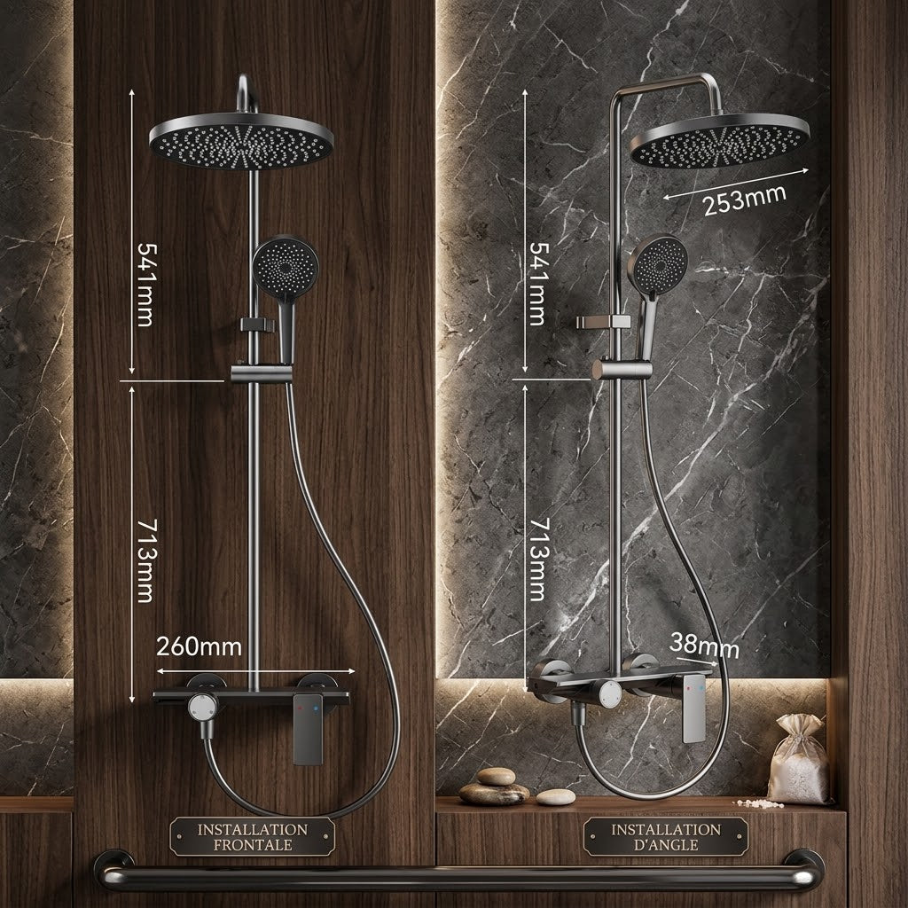 Colonne de Douche 3 Voies – Réglable en Hauteur