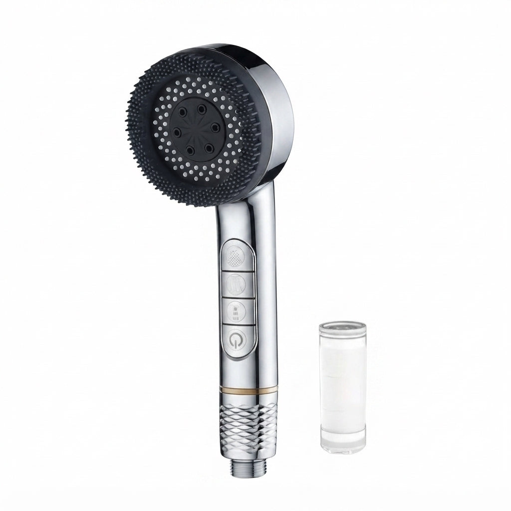 Pommeau de douche anti-calcaire – 4 modes, haute pression & éco