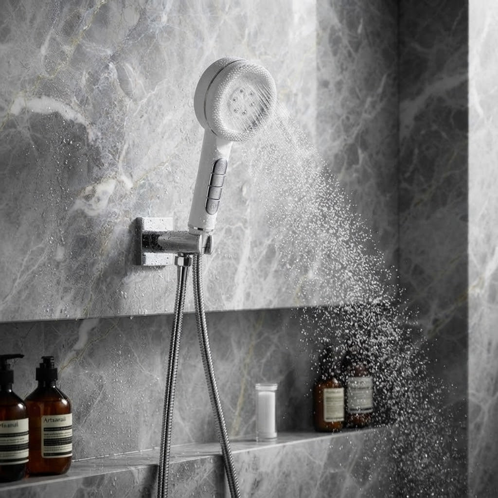 Pommeau de douche anti-calcaire – 4 modes, haute pression & éco