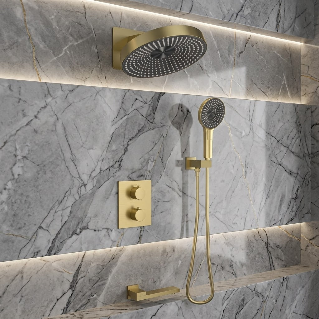 Colonne de Douche Encastrable Thermostatique –  Pression & Confort