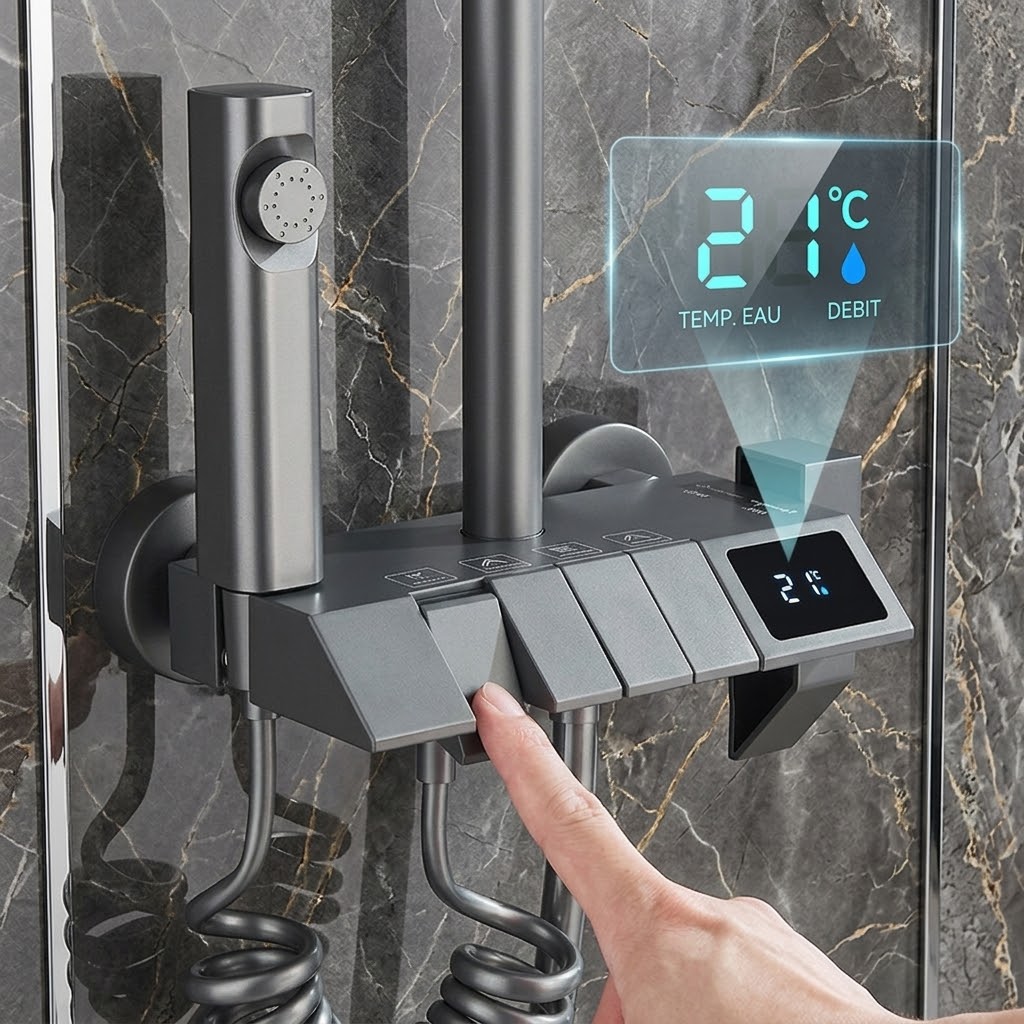 Colonne de Douche – Indicateur de Température & Mitigeur Mécanique