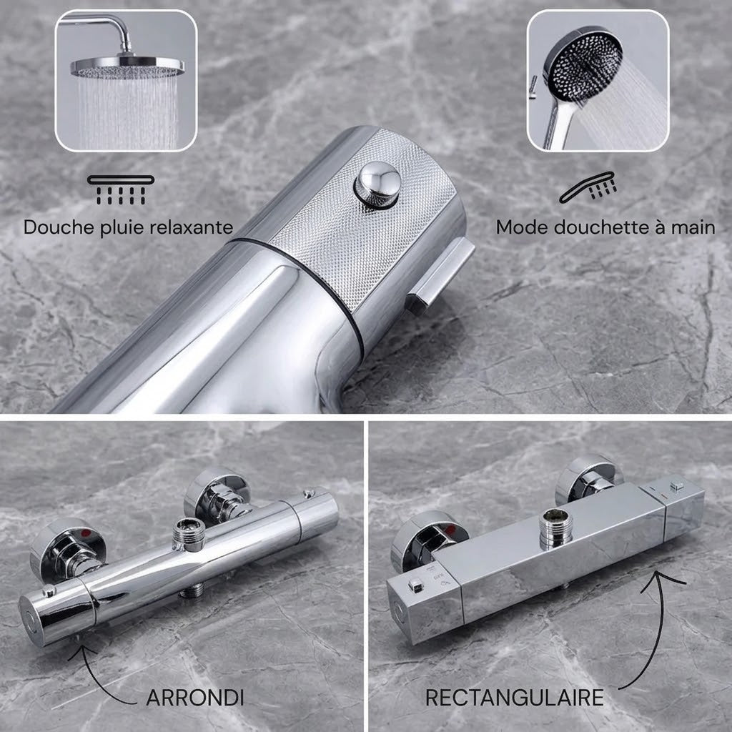 Colonne de Douche Thermostatique en Laiton – Confort & Précision