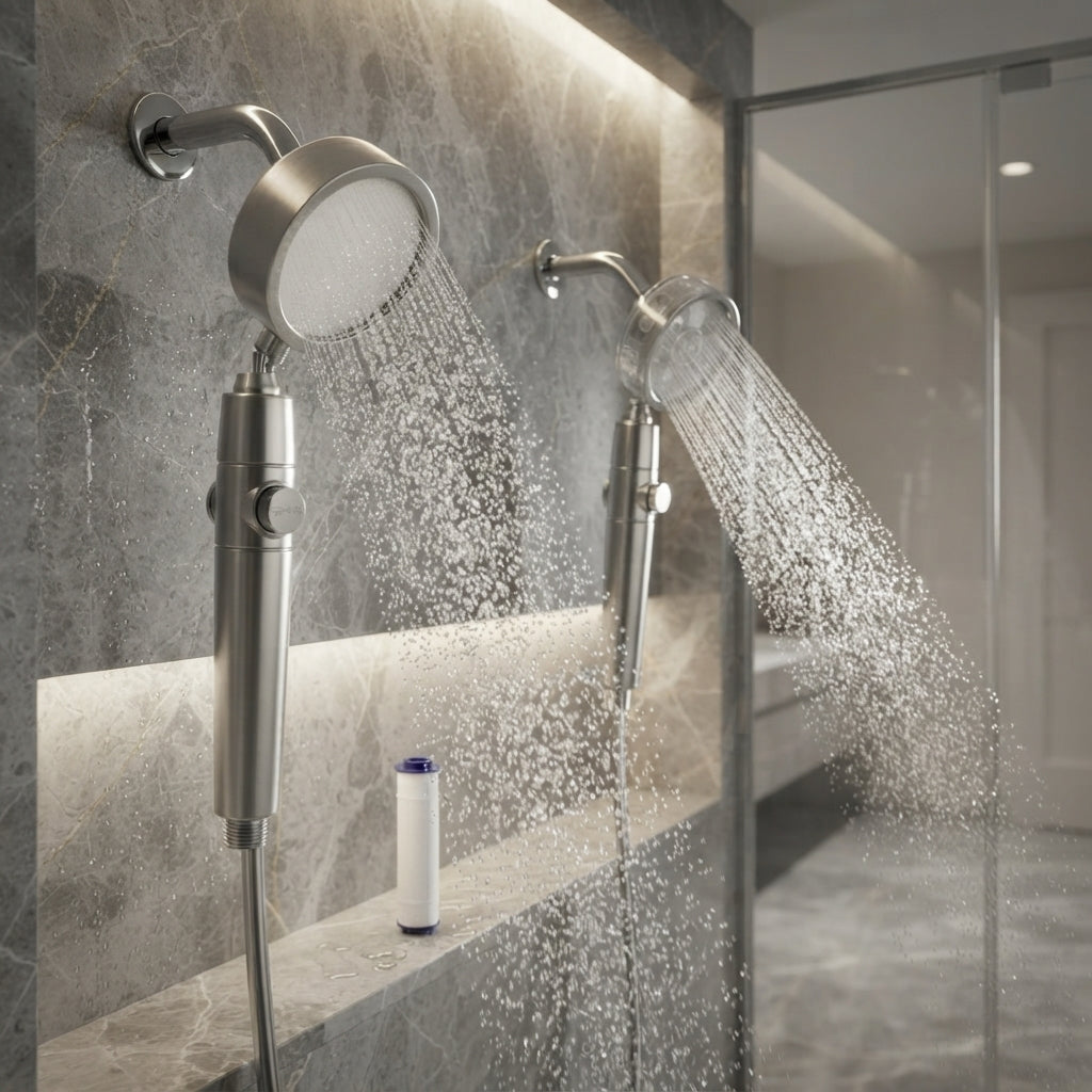 Pommeau de Douche Turbo – Haute Pression, Filtration & Éco, Rotation 360°