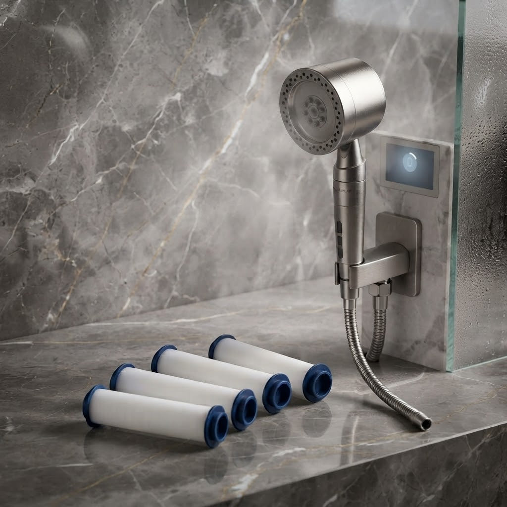 Pommeau de douche haute pression – 5 modes, finition élégante & anti-calcaire