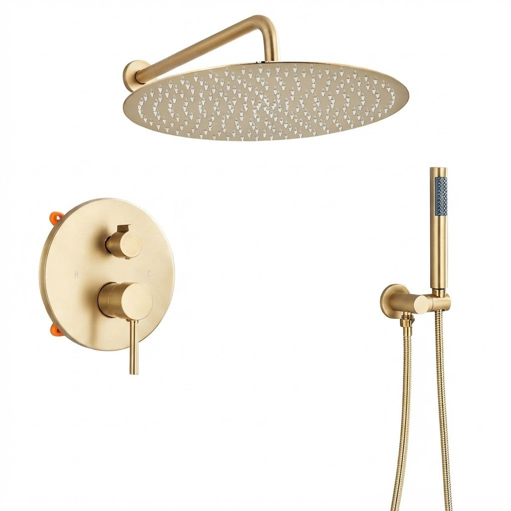 Colonne de Douche Encastrable Or satiné – Élégance & Bien-être