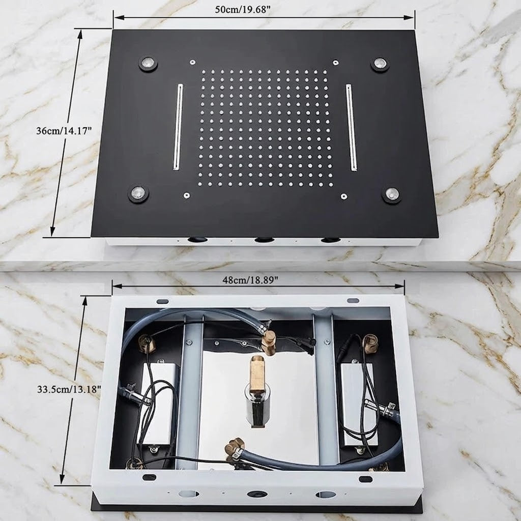 Tête de Douche LED Encastrable – Plafond