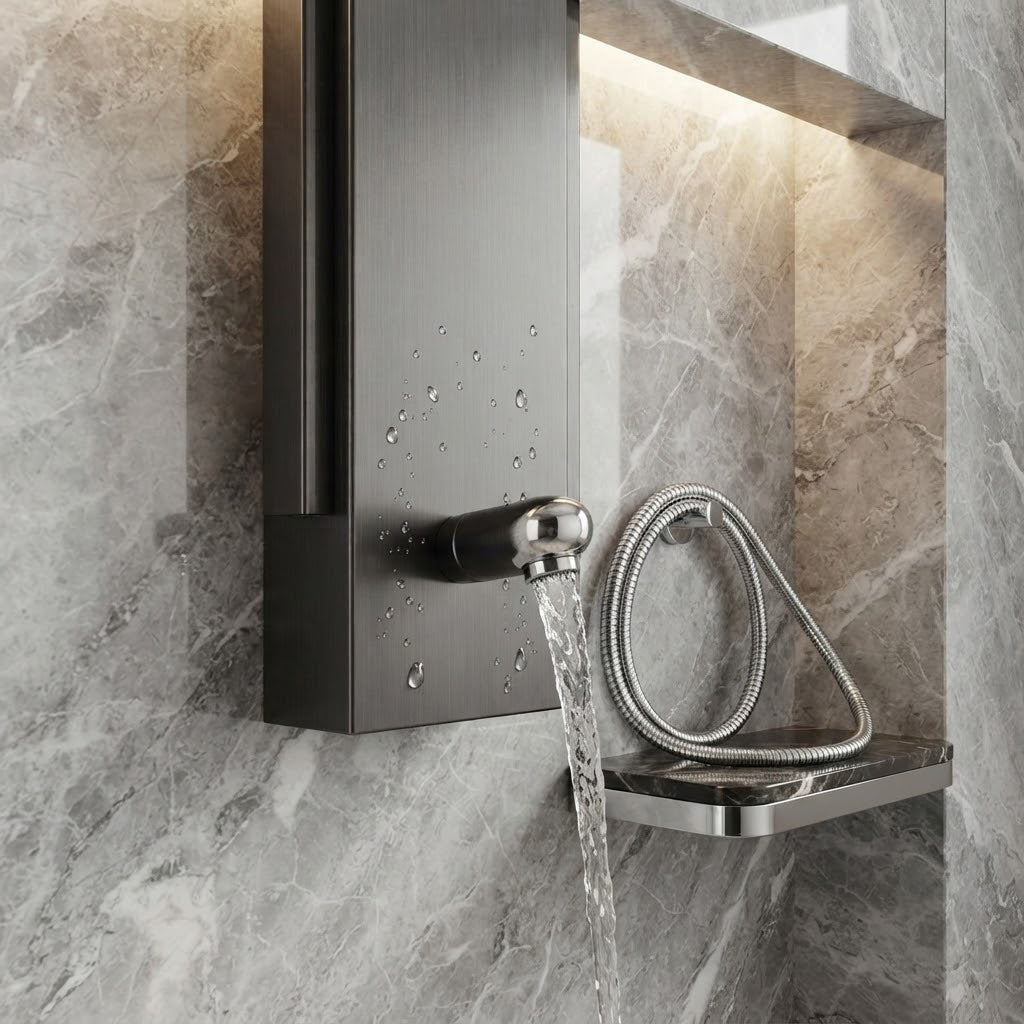 Colonne de Douche Hydromassante à affichage digital LED – Douceur & Massage
