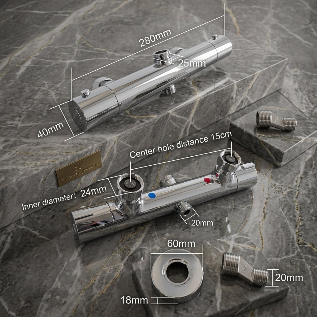 Colonne de Douche Thermostatique en Laiton – Confort & Précision