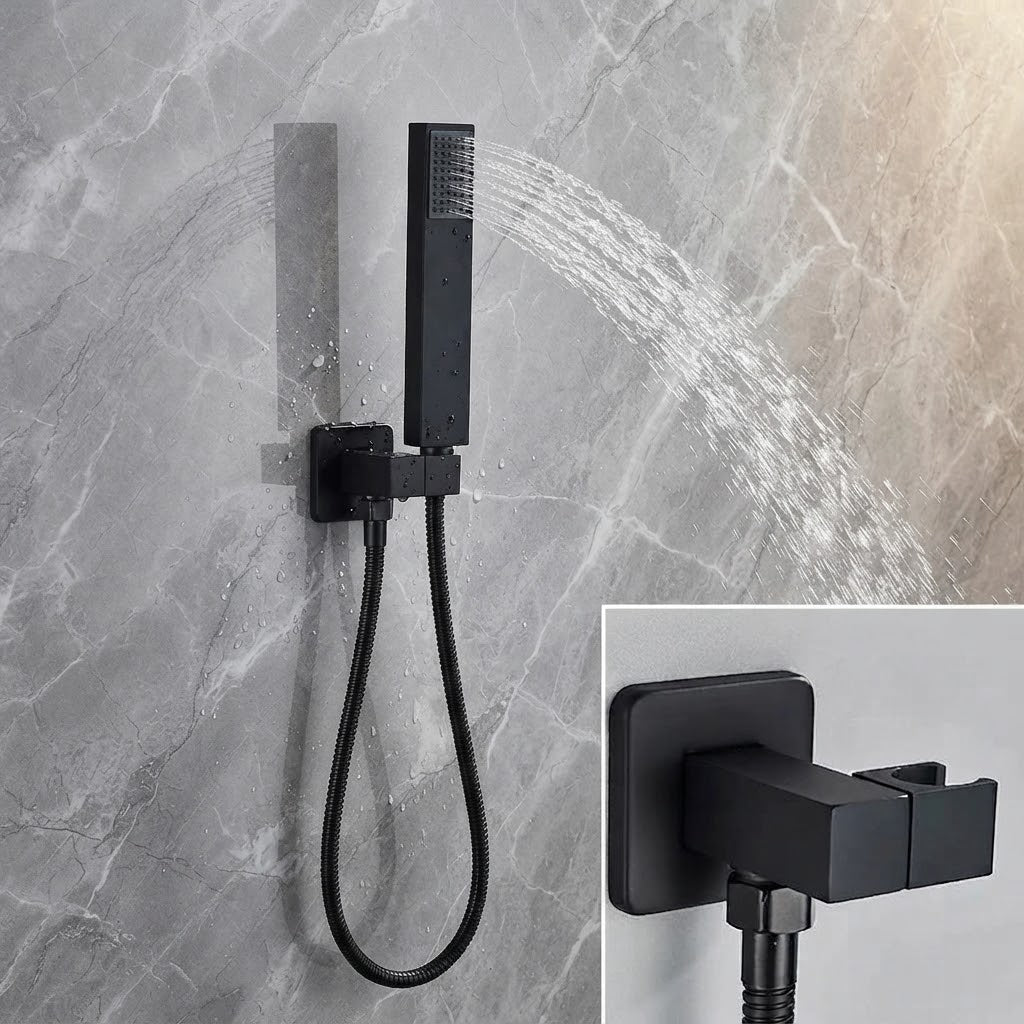 Colonne de douche Encastrable Noir Mat – Luxe & Confort régulier