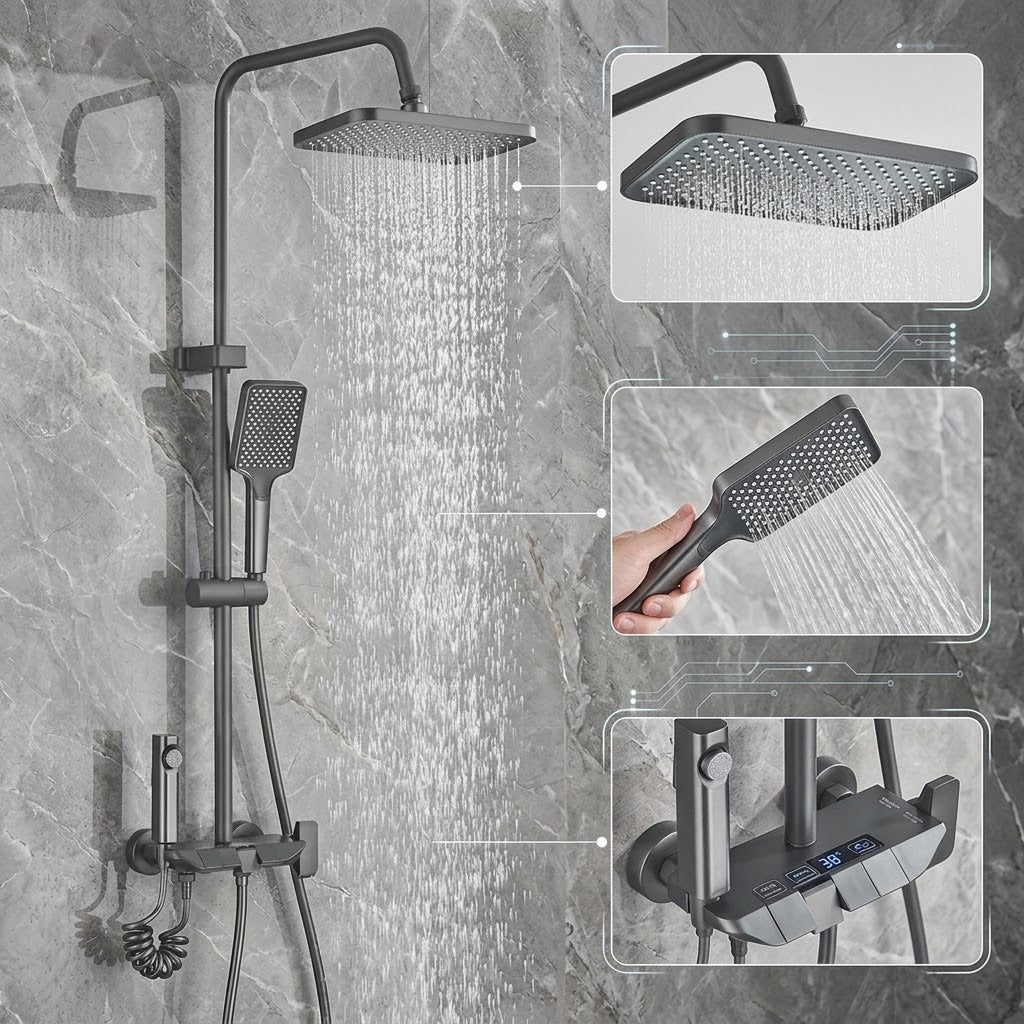 Colonne de Douche – Indicateur de Température & Mitigeur Mécanique