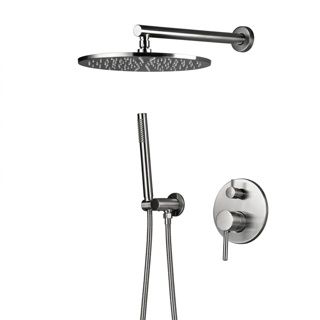 Colonne de Douche Encastrable Ronde – (Noir, Inox brossé, Rose gold, Or brossé)