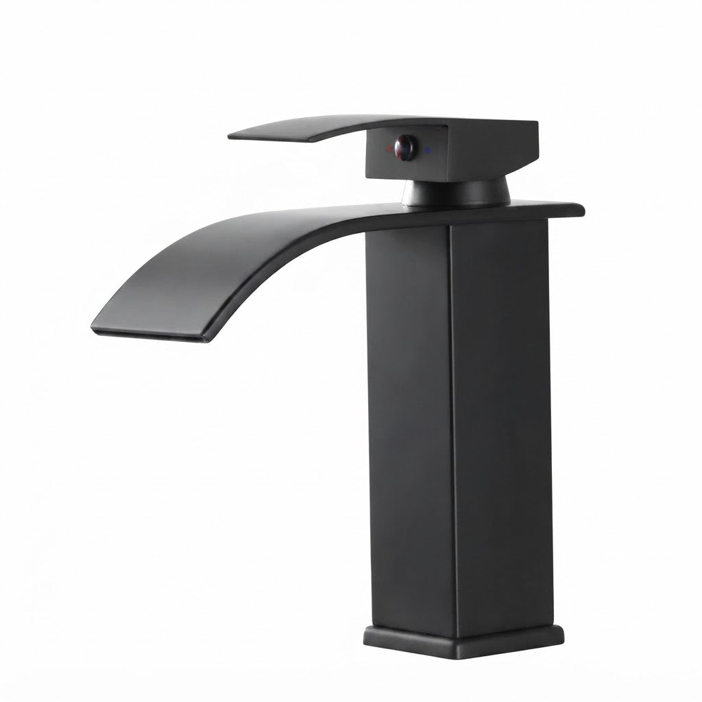 Robinet de salle de bain cascade inox – design moderne