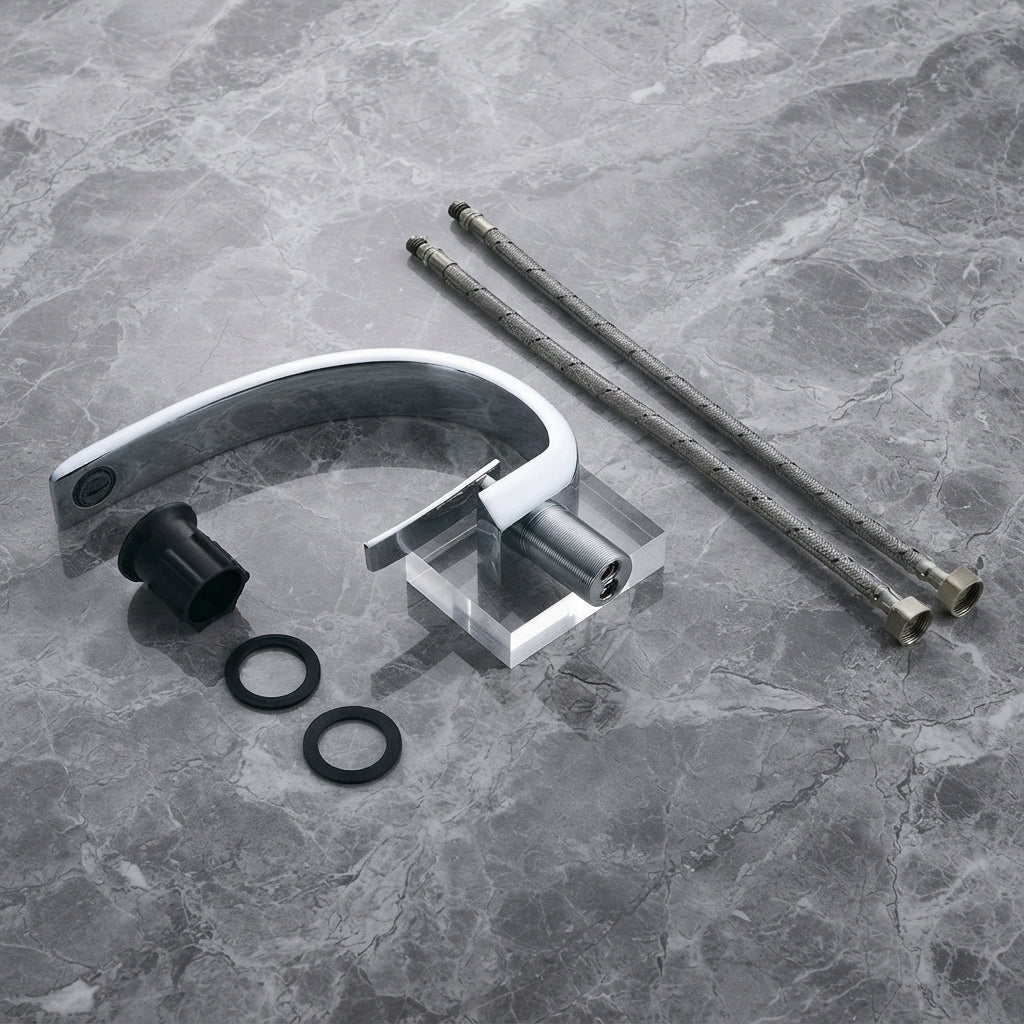 Robinet de salle de bain en laiton – Courbe luxueuse