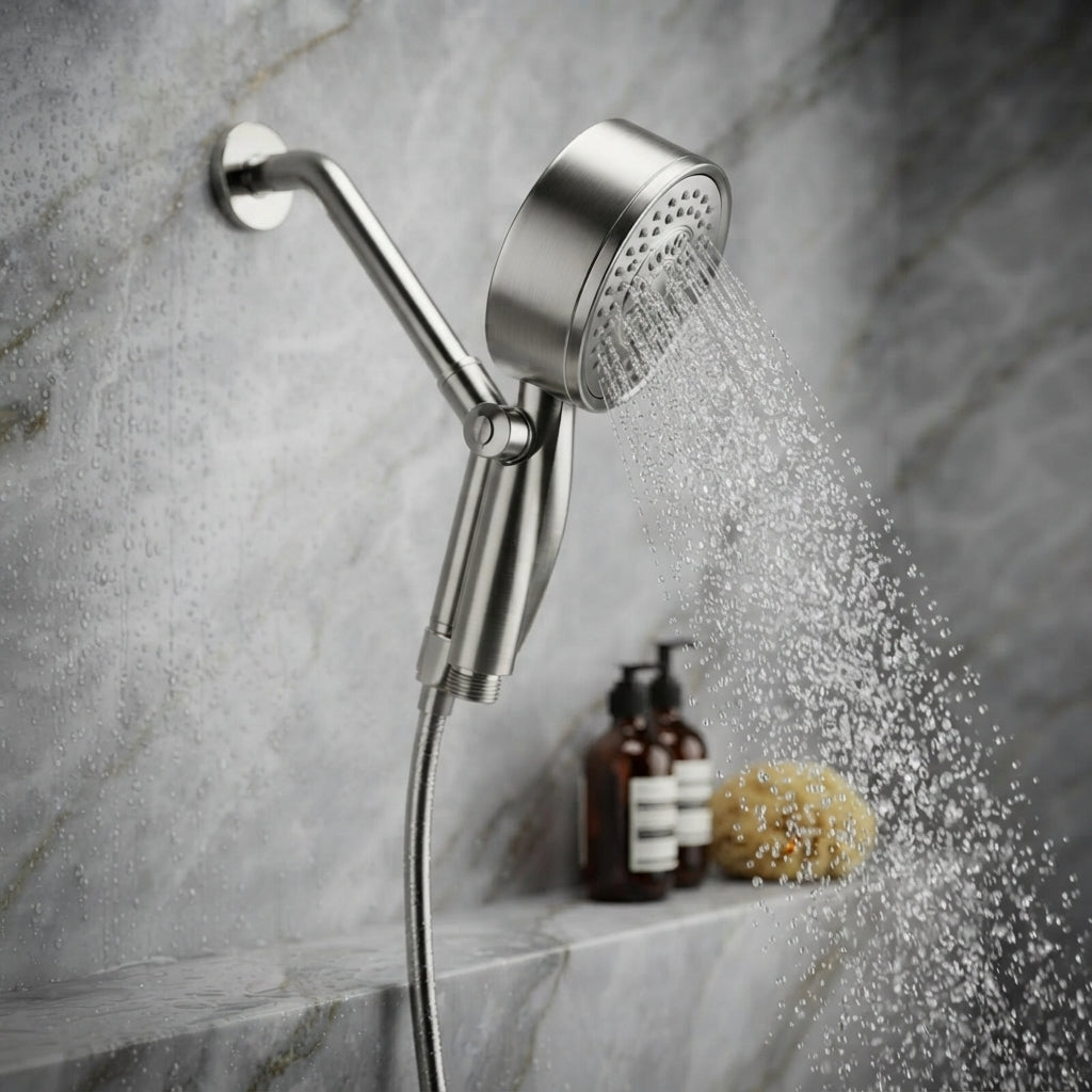 Pommeau de Douche Haute Pression – Inoxydable & Confort