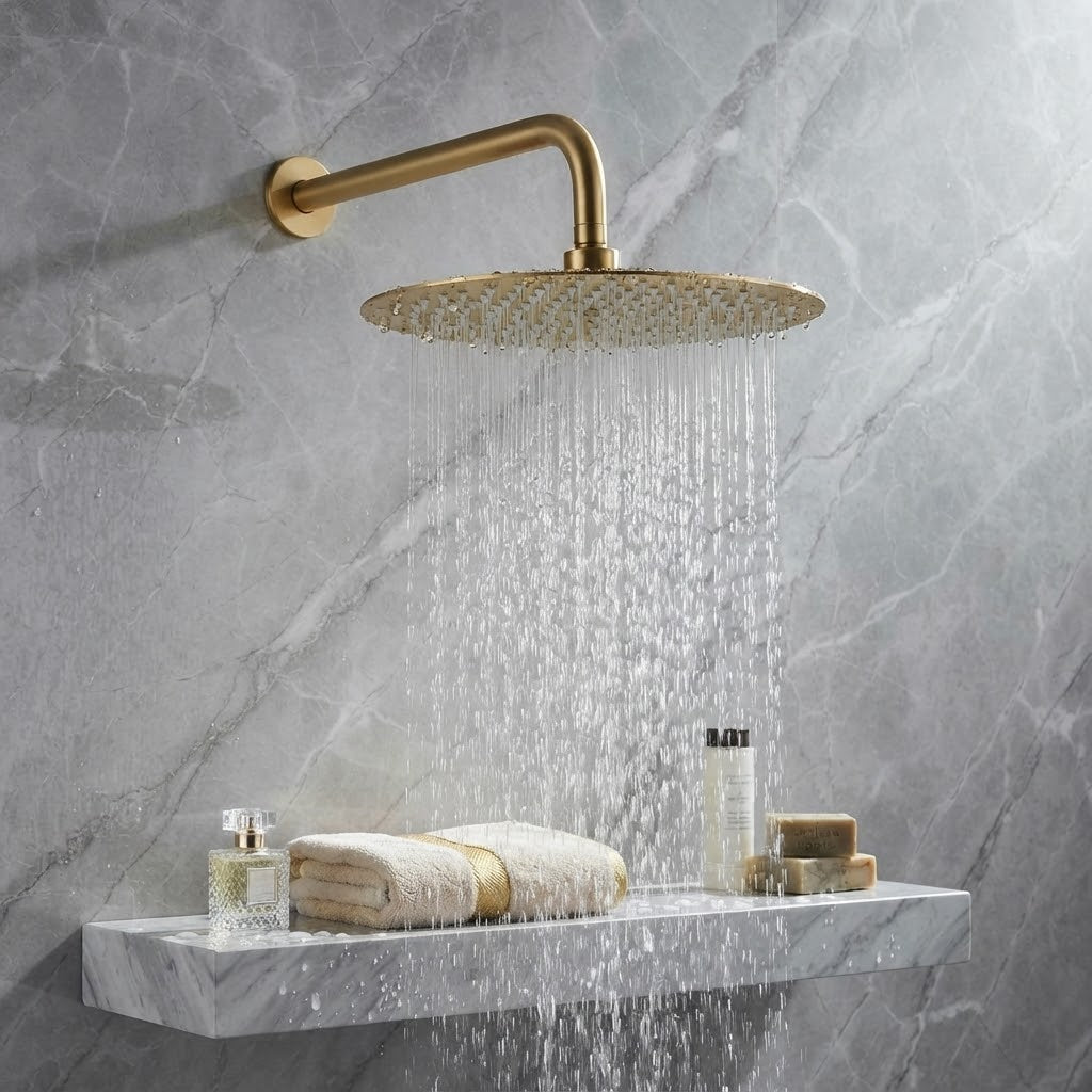 Colonne de Douche Encastrable Or satiné – Élégance & Bien-être