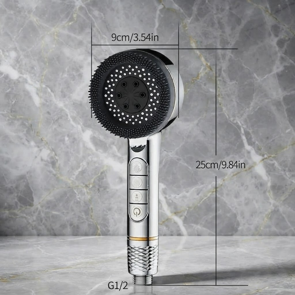 Pommeau de douche anti-calcaire – 4 modes, haute pression & éco