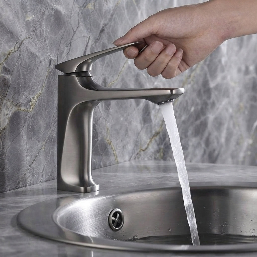 Robinet de salle de bain en laiton – Mitigeur à poignée unique