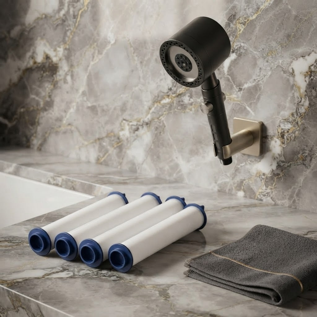 Pommeau de douche haute pression – 5 modes, finition élégante & anti-calcaire