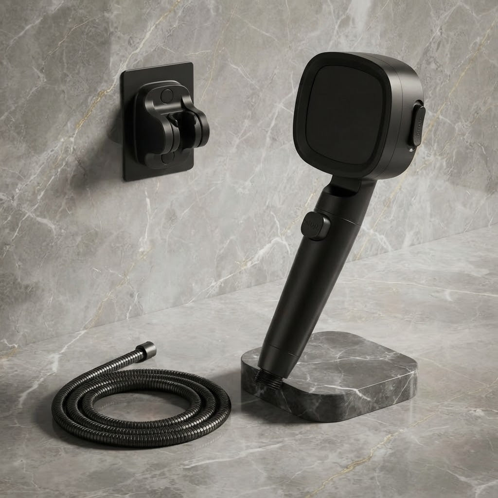 Pommeau de douche 3 modes — Haute pression, anti-calcaire & arrêt instantané