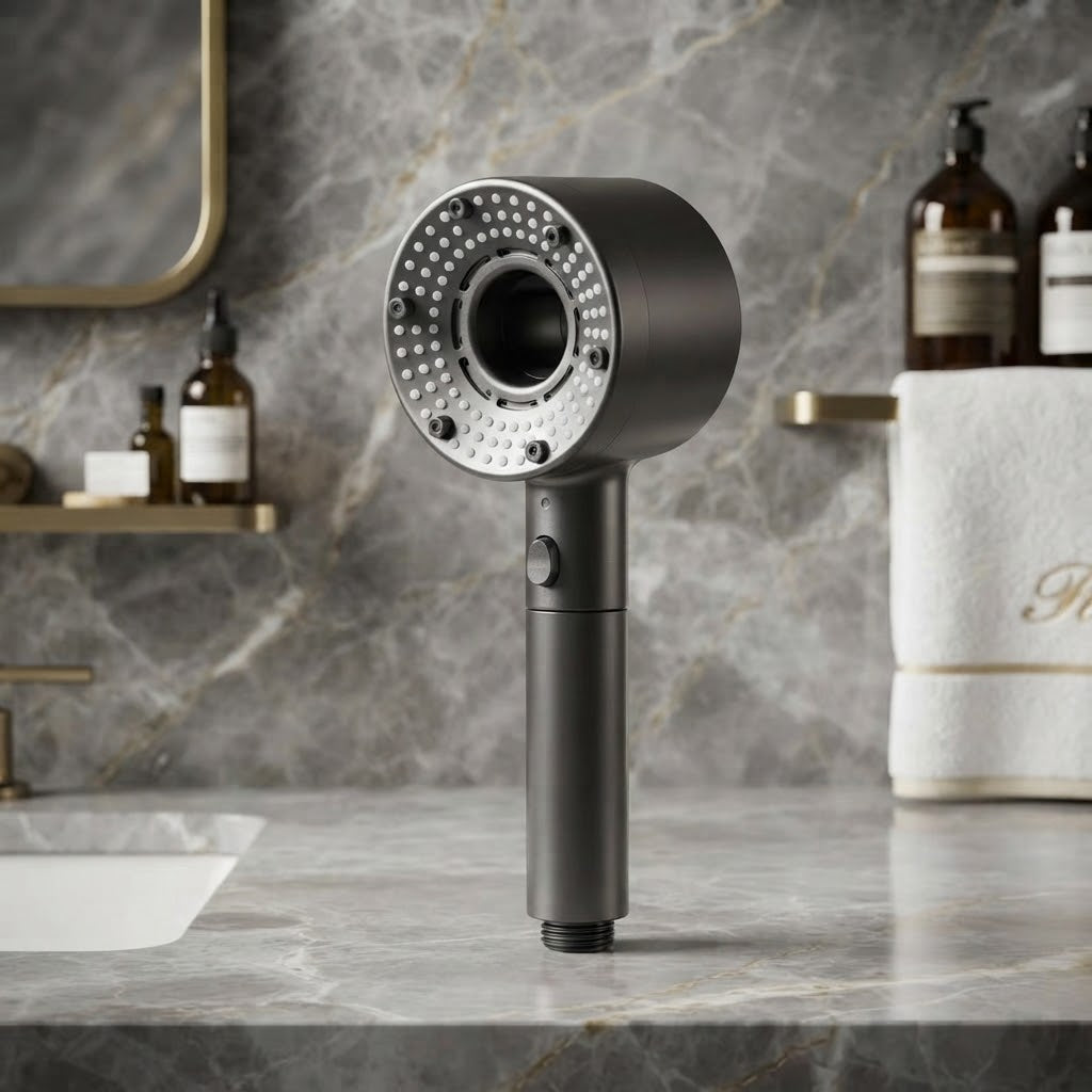 Pommeau de douche anti-calcaire – Haute pression & éco, 5 modes réglables