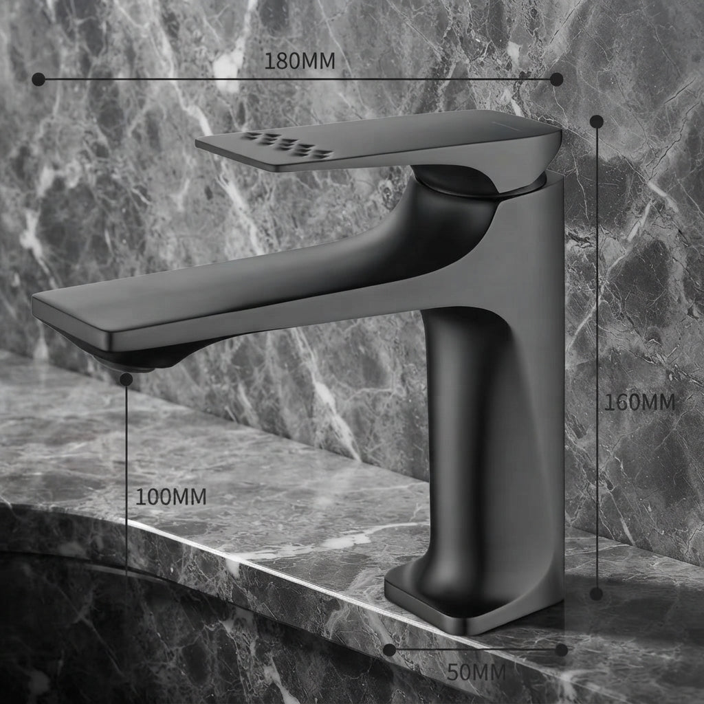 Robinet de salle de bain en laiton – Mitigeur à poignée unique