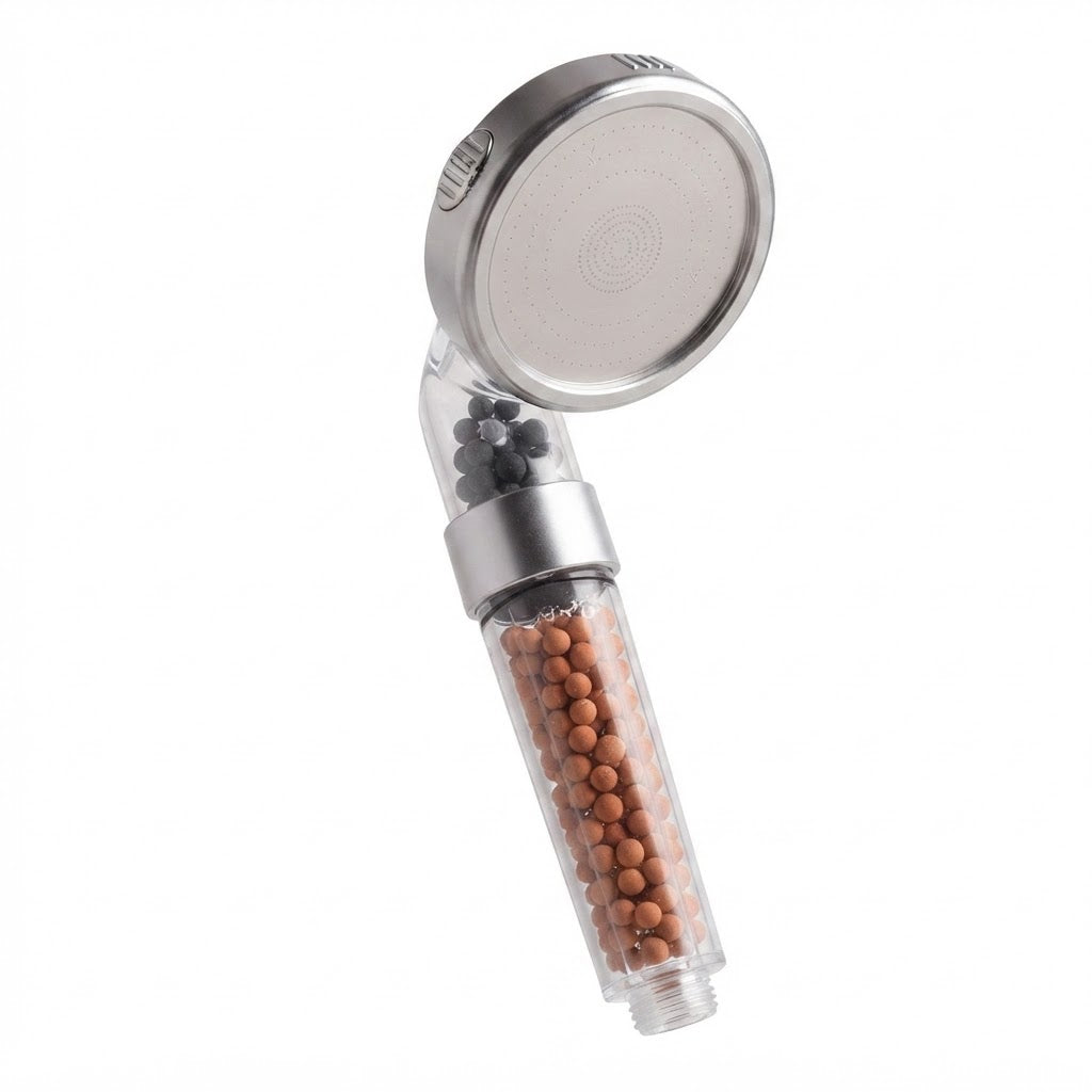 Pommeau de douche haute pression – Filtration minérale & protection anti-calcaire