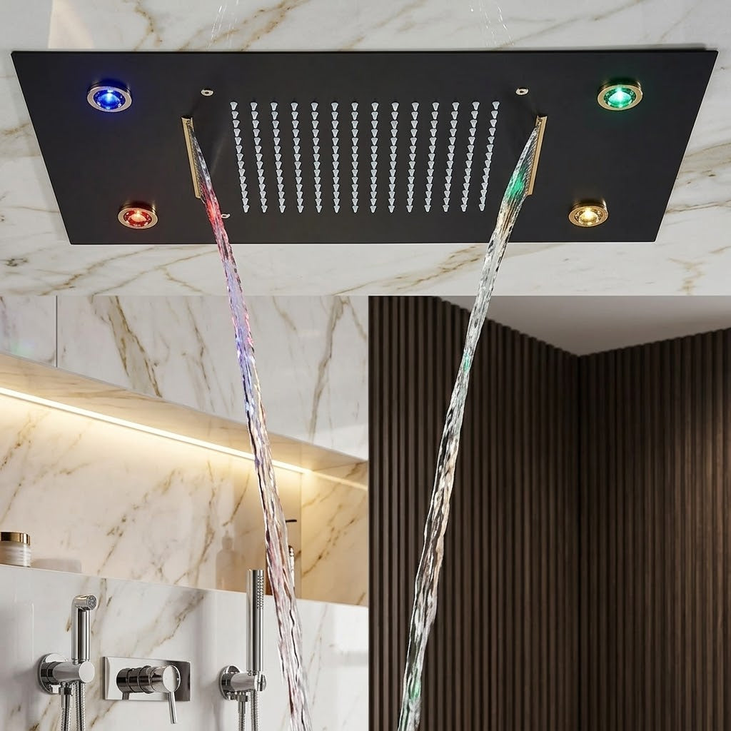 Tête de Douche LED Encastrable – Plafond