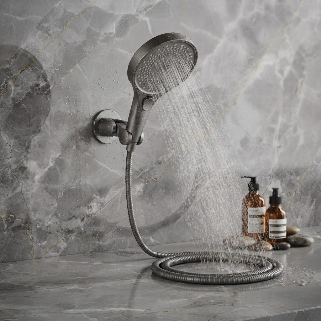 Pommeau de douche haute pression – 3 modes & Buses Antidépôt
