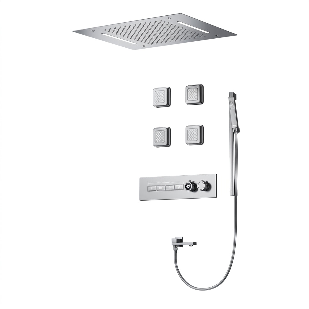 Colonne de Douche Encastrable – 4 Modes de Douche & Massage