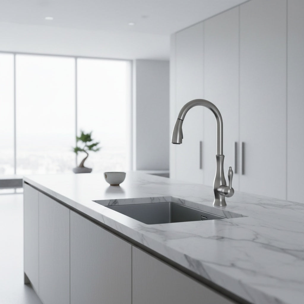 Robinet de Cuisine Extractible – Mitigeur Pivotant 360°